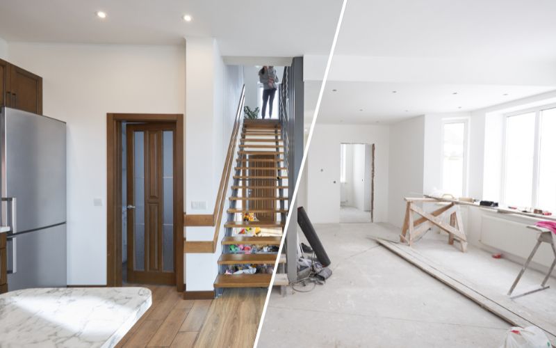 escalier acier bois – rangement intégré sous marches